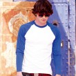 BASEBALL LONG T-SHIRT T FRUIT OF THE LOOM S M L XL XXL