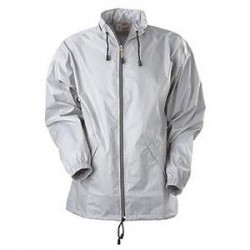 US BASIC WINDBREAKER JACKE SILBERFARBEN S M L XL XXL