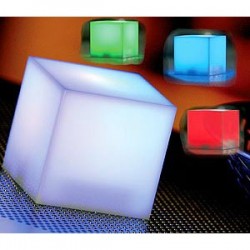 LED LAMPE LEUCHTE W�RFEL DESIGNLAMPE 3 WECHSELFARBEN