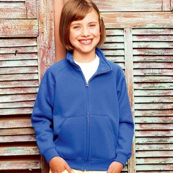 KINDER SWEAT JACKE FRUIT OF THE LOOM 128 140 152 164