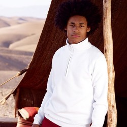 ZIP NECK RAGLAN SWEAT SWEATSHIRT FRUIT OF THE LOOM