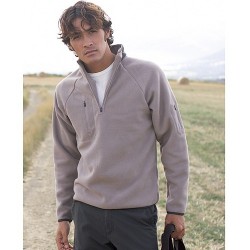 KARIBAN MENS HERREN FLEECE SWEAT JACKET GLACIER