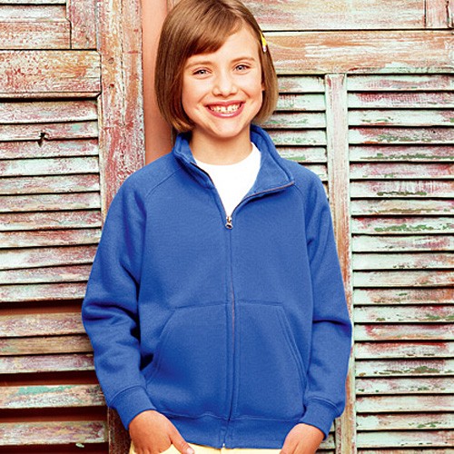 KINDER SWEAT JACKE FRUIT OF THE LOOM 128 140 152 164